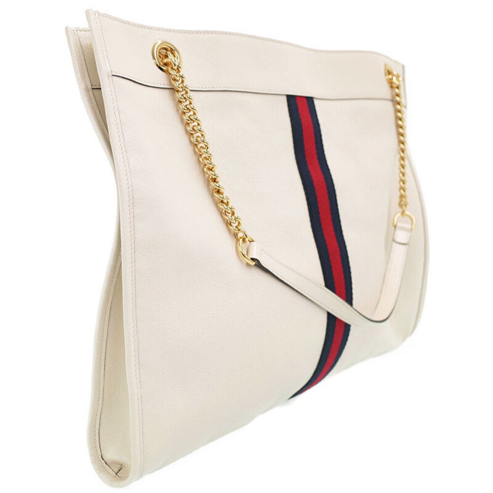 Gucci Raja Chain Tote Leather White Shoulder Bag